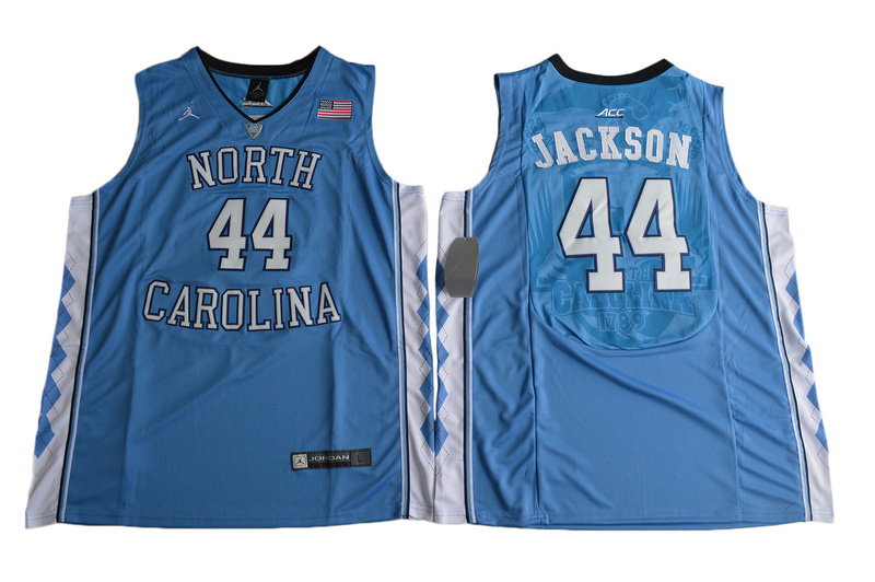 2017 North Carolina Tar Heels Justin Jackson #44 College Basketball Jersey - Blue->more ncaa teams->NCAA Jersey